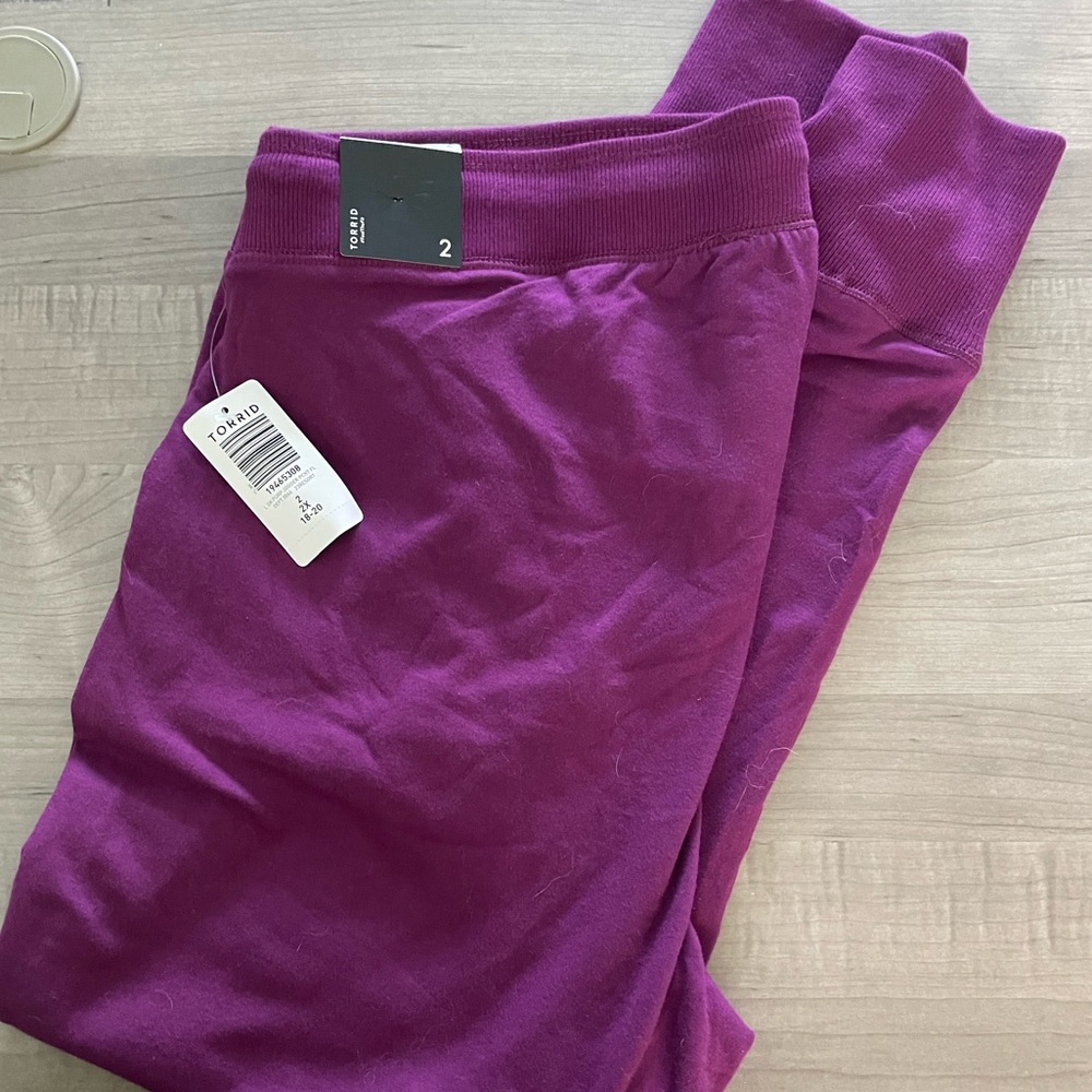 NWT Torrid Dark Purple Jogger with pockets